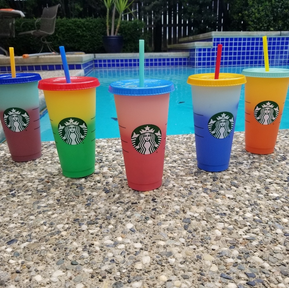 5 Color changing Starbucks cups BRAND NEW RARE